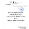 Plan de dezvoltare instituțional pentru 2023-2027