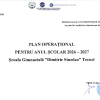 Plan operațional pentru anul școlar 2026-2027
